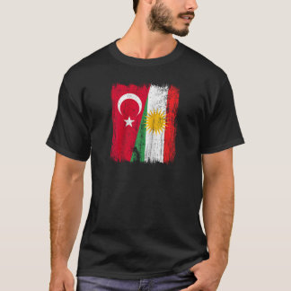Turkey Kurdistan Half Flag Turkish Kurdish Heritag T-Shirt
