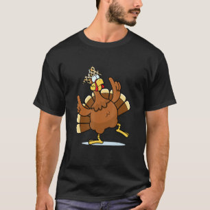 Turkey Leopard Headband  Thanksgiving Womens Girls T-Shirt