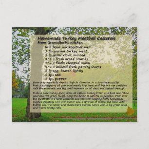 Turkey Meatball Casserole Postcard