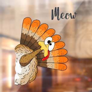 Turkey Meow Window Cling