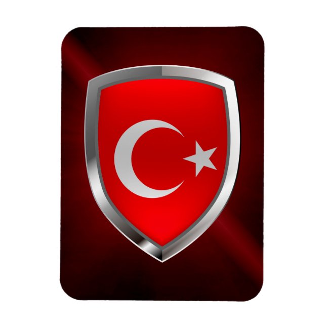 Turkey  Metallic Emblem Magnet (Vertical)