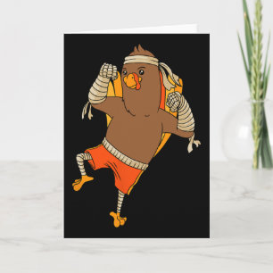 Turkey Mma Fighter Thanksgiving Day Martial Arts K Card