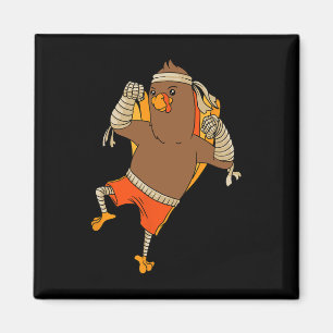 Turkey Mma Fighter Thanksgiving Day Martial Arts K Magnet