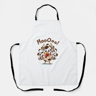 Turkey Moo Cow Costume Cute Thanksgiving Funny Tur Apron