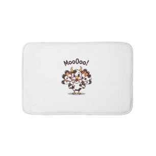 Turkey Moo Cow Costume Cute Thanksgiving Funny Tur Bath Mat