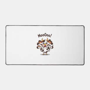 Turkey Moo Cow Costume Cute Thanksgiving Funny Tur Desk Mat