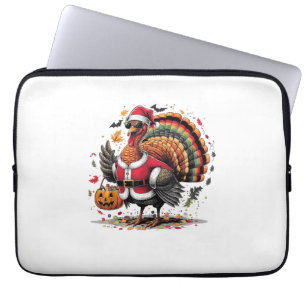 Turkey Moo Cow Costume Funny Thanksgiving Hallowee Laptop Sleeve