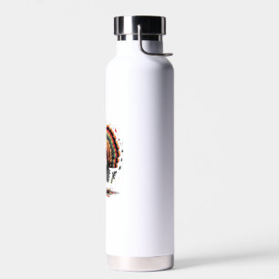 Turkey Moo Cow Costume Funny Thanksgiving Hallowee Water Bottle