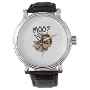 Turkey Moo Cow Costume Funny Thanksgiving Turkey D Watch