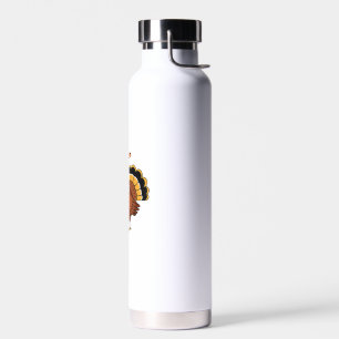 Turkey Moo Cow Funny Thanksgiving Performance Spri Water Bottle