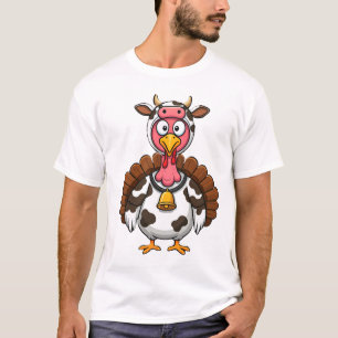 Turkey Moo Cow Funny Thanksgiving  T-Shirt