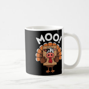 Turkey Moo Funny Fake Cow Thanksgiving Boys Girls  Coffee Mug