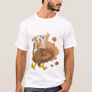 Turkey Moo Funny Thanksgiving Cute Turkey Fake Cow T-Shirt