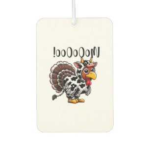 Turkey Moo Funny Thanksgiving Fake Cow Moo Car Air Freshener