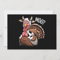 Turkey Moo Funny Thanksgiving 