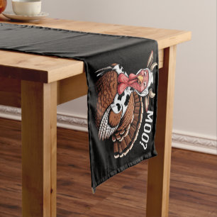 Turkey Moo Funny Thanksgiving Short Table Runner