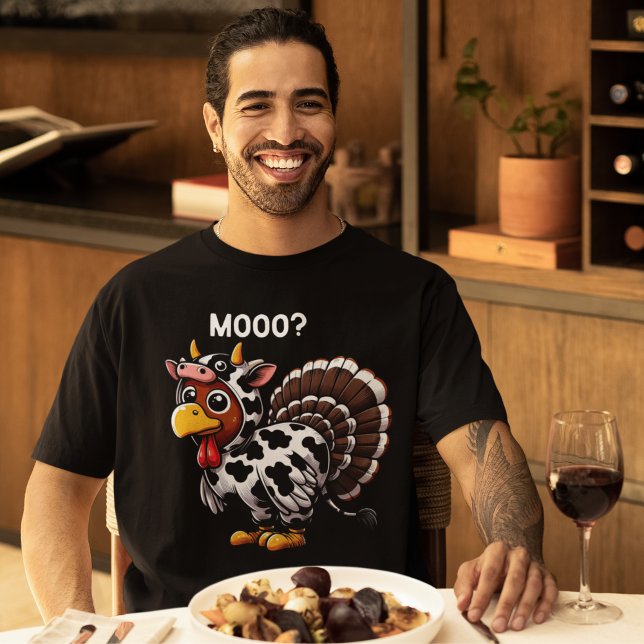 Turkey Moo Funny Thanksgiving T-Shirt (Creator Uploaded)