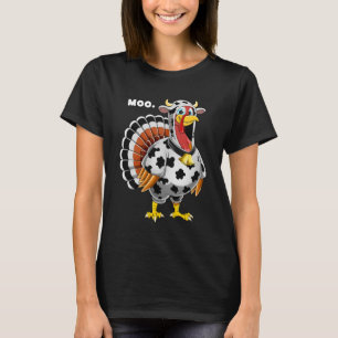 Turkey Moo Funny Thanksgiving T-Shirt