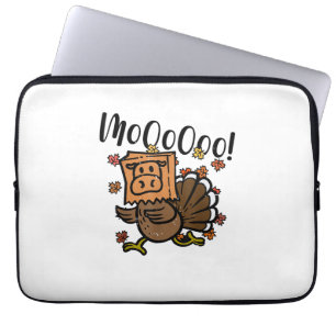 Turkey Moo I'm A Cow Fake Cow Funny Thanksgiving _ Laptop Sleeve