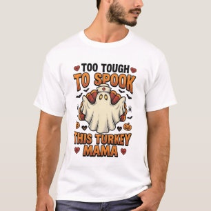 Turkey Mum Halloween Shirt with Vintage Nurse Ghos