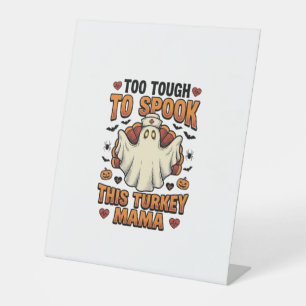Turkey Mum Halloween Shirt with Vintage Nurse Ghos Pedestal Sign