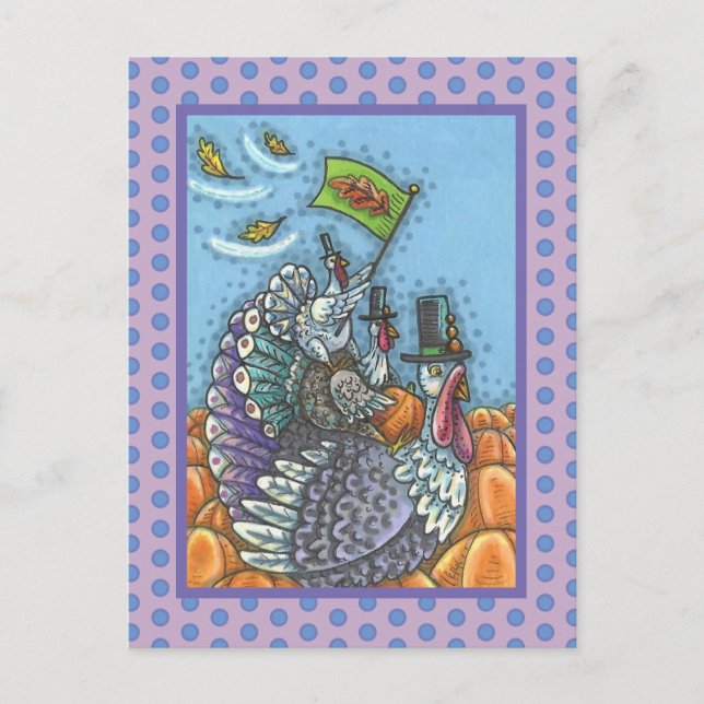 TURKEY NATION USA, FUNNY THANKSGIVING POLITICS POSTCARD (Front)