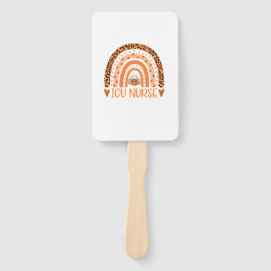 Turkey Nurse Leopard Thanksgiving ICU Nurse Rainbo Hand Fan