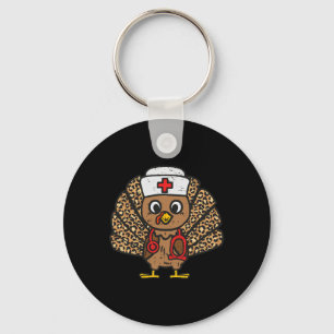Turkey Nurse Stethoscope Thanksgiving Nurse Turkey Key Ring