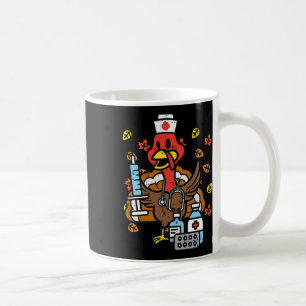 Turkey Nurse Thanksgiving Fall Scrub Nursing Rn Ic Coffee Mug