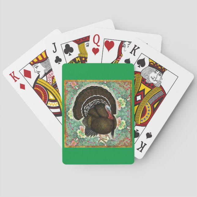Turkey On the Greens Playing Cards (Back)