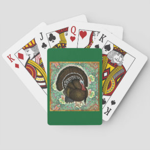Turkey On the Greens Playing Cards