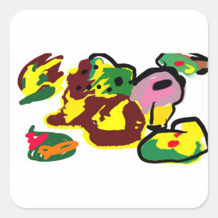 Turkey paint  square sticker
