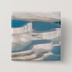 Turkey, Pamukkale Cotton Castle). 15 Cm Square Badge