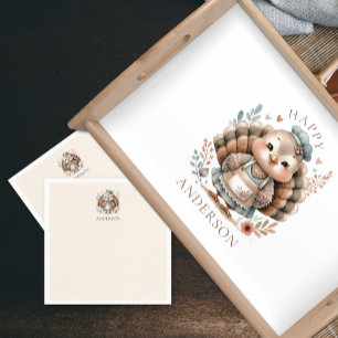 Turkey Personalised Add Name Napkin
