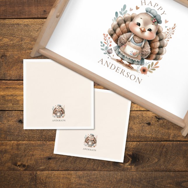 Turkey Personalised Add Name Napkin (Creator Uploaded)