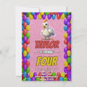 Turkey Personalised Birthday Unique Invite Kids