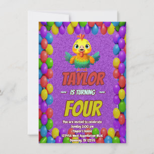 Turkey Personalised Birthday Unique Invite Kids