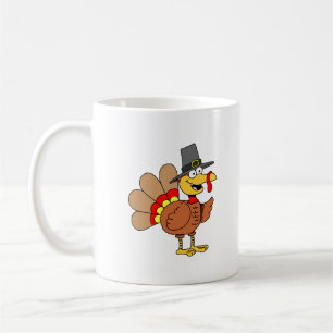 Turkey Pilgrim Cartoon Cute Coffee Mug