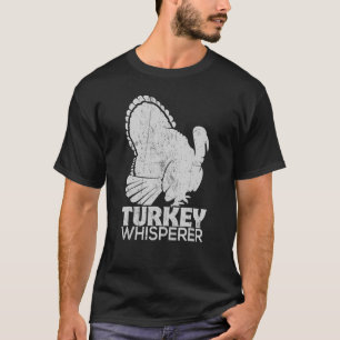 Turkey Pilgrim Farmer Animal Hunting Distressed T-Shirt