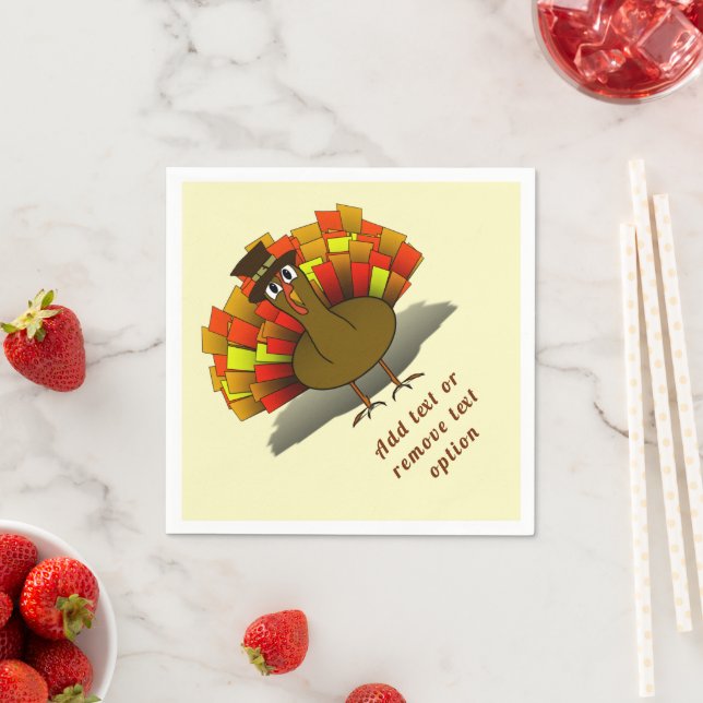 Turkey Pilgrim Thanksgiving Napkin (Insitu)