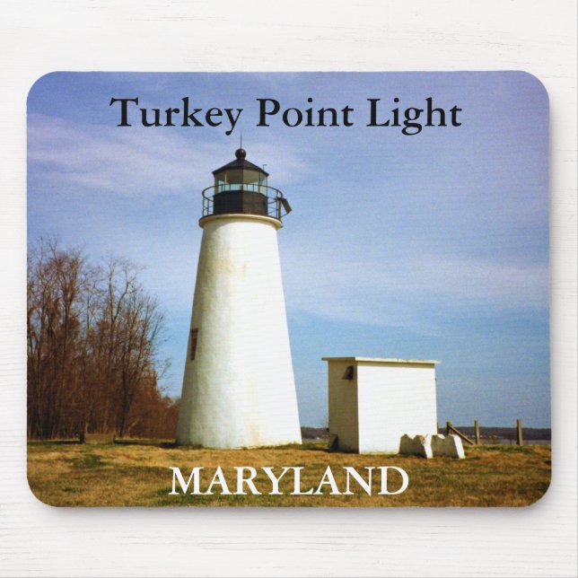 Turkey Point Light, Maryland Mousepad (Front)
