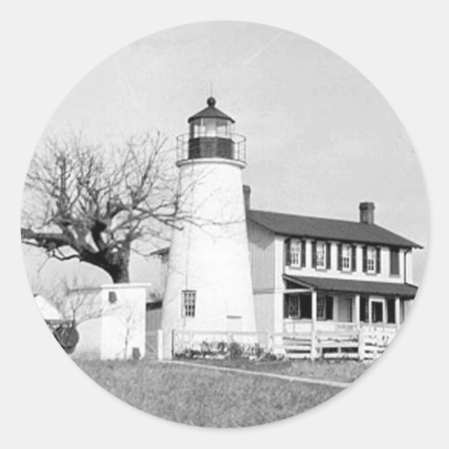 Turkey Point Lighthouse Classic Round Sticker (Front)