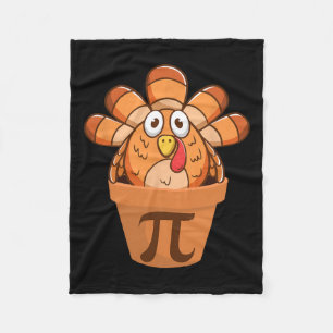Turkey Pot Pie Funny Math Thanksgiving Turkey Pot Fleece Blanket