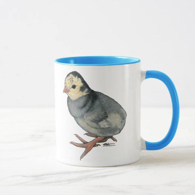 Turkey Poult Blue Slate Mug (Right)