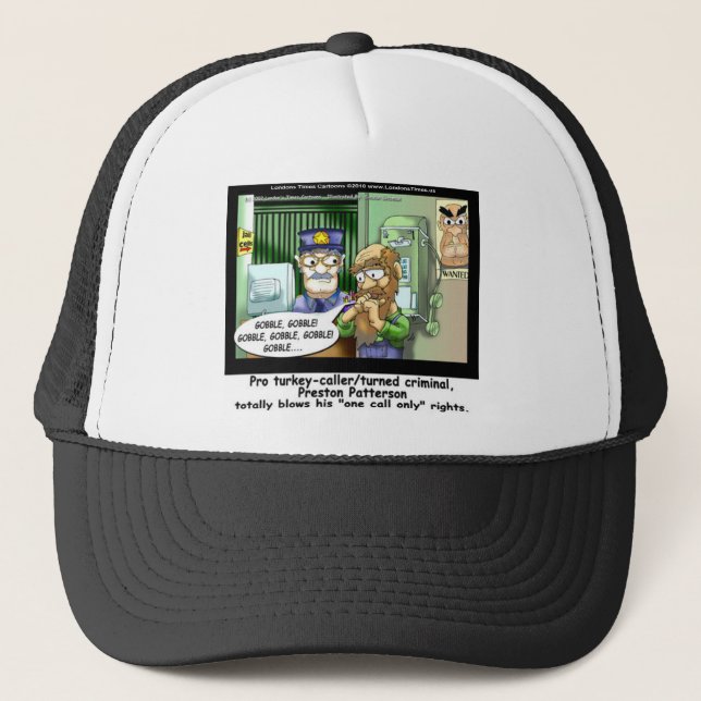 Turkey Prison Only Call Funny Tees Mugs & Gifts Trucker Hat (Front)