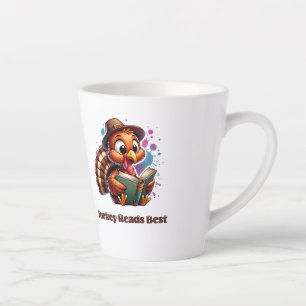 Turkey Reads Best Thanksgiving Latte Mug