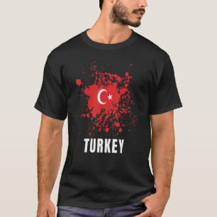 Turkey Retro Vintage Watercolors Sport Turkish Fla T-Shirt