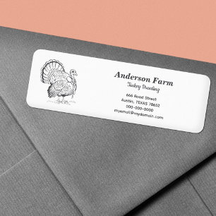Turkey Return Address Label Sticker