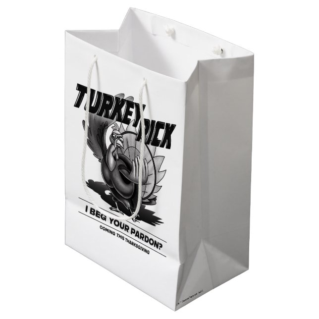 Turkey Rick "I Beg Your Pardon?" Medium Gift Bag (Front Angled)