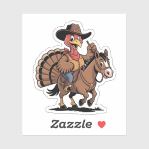 Turkey Riding a Horse Cowboy Turkey thanksgiving